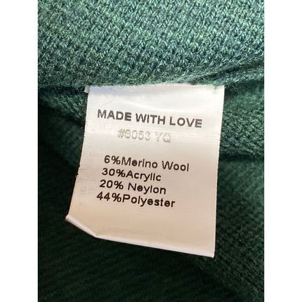 Shy Velvet Women's Green Merino Wool Collared Long Sleeve Shirt Coat Jacket Sz M