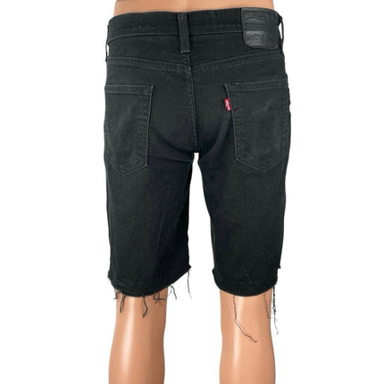 Levi's Men's 511 Black Frayed Hem Summer Jorts Bermuda Cut Off Denim Shorts 34