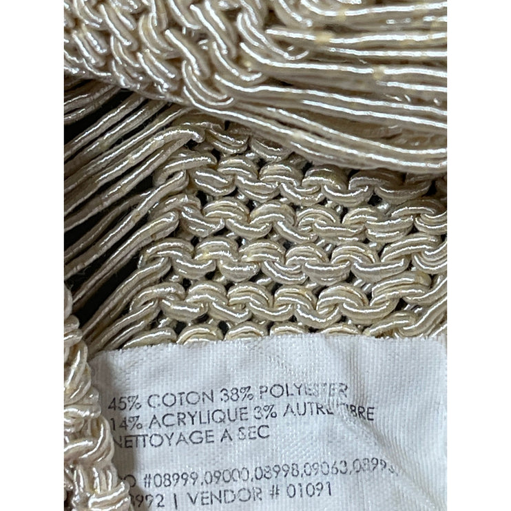 Club Monaco Beige Crochet Rib Open Knit Sleeveless Racerback Tank Top Size S