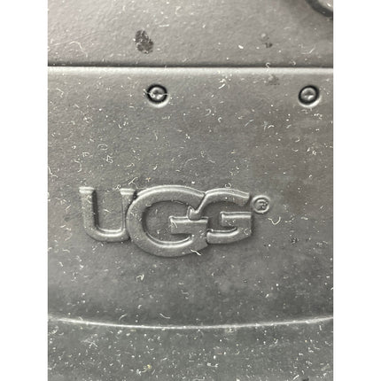 UGG Aldon Womens Black Sherpa Leather Buckle Strap Winter Snow Ankle Boots 8.5