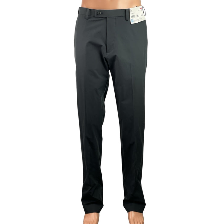 NEW Uniqlo AirSense Men's Gray High Waisted Straight Leg Trousers Dress Pants 33