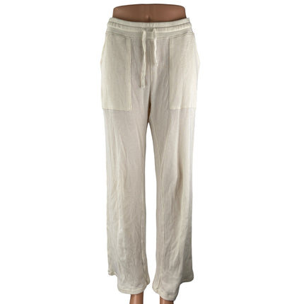 Aritzia Tna Womens White High Rize Palazzo Wide Leg Beach Lounge Trouser Pants S