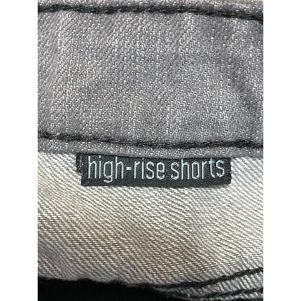 Vervet Womens Black Washed Distressed High Rise Cutout Denim Jean Shorts Size 28