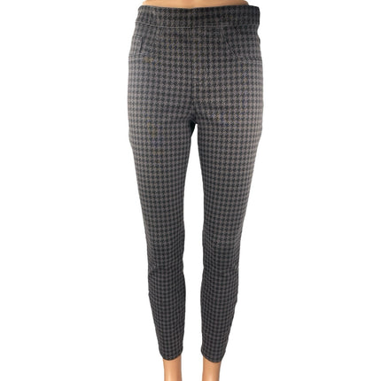 Spanx Gray Houndstooth Checkered High Waist Skinny Trousers Jeans Pants Size S