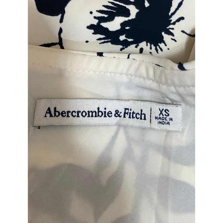 Abercrombie & Fitch Asymmetrical Scarf Floral One Shoulder Tank Blouse Top Sz XS