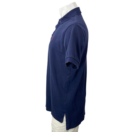 Polo Ralph Lauren Mens Navy Blue Short Sleeves Embroidered Logo Polo Shirt Top M