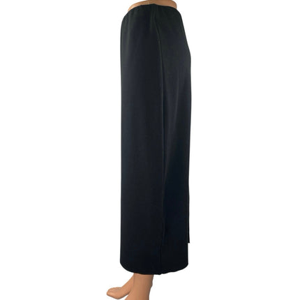 Zara Women's Black Knit High Waisted Pull On Slit Straight Midi Skirt Size M