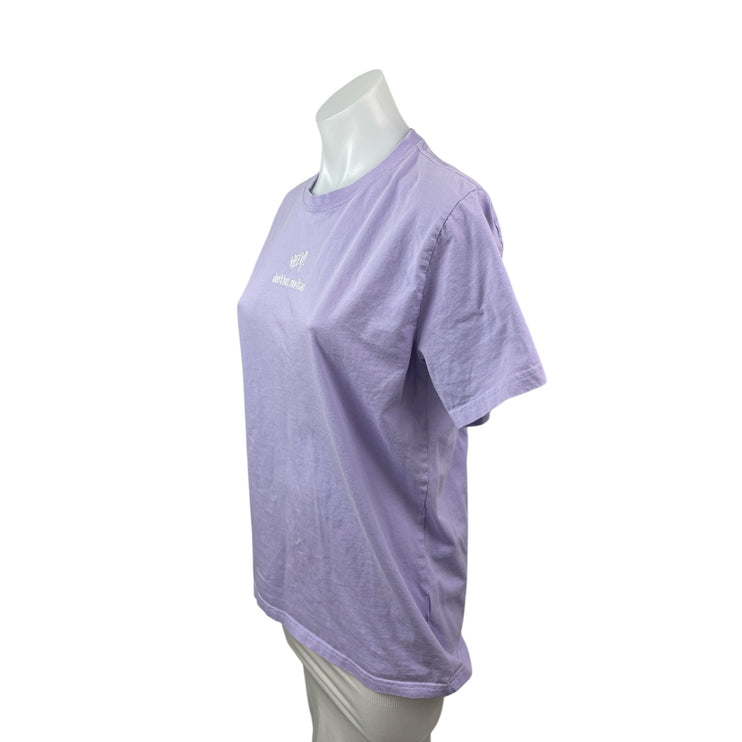 Its Heey Purple Lilac Don't Hate Meditate Short Sleeve T Shirt Tee Top Size S
