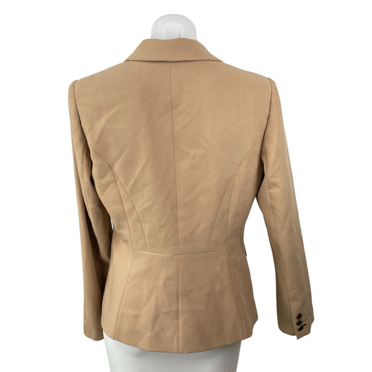White House Black Market Praline Women's Brown Long Sleeve Blazer Coat Jacket 6