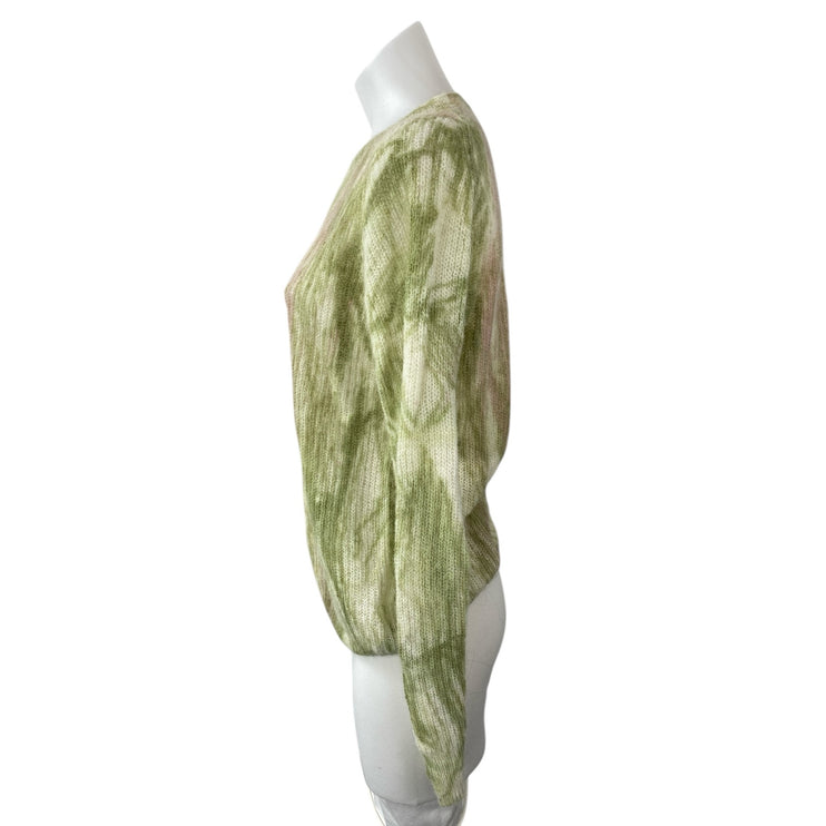 Zara Women's Alpaca Wool Tie Dye Crew Neck Long Sleeve Sweatshirt Sweater Top M