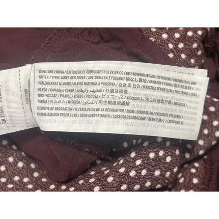 Abercrombie & Fitch Maroon Brown Polka Dots Short Sleeve V Neck Jumpsuit Sz XXS