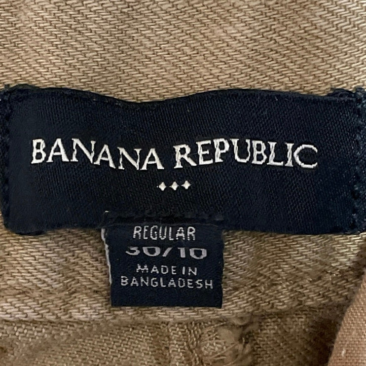 Banana Republic Women's Tan Utility High Rise Baggy Cargo Denim Jeans Size 30/10