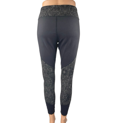 The North Face Flash Dry Women's Black Printed Athletic Leggings Pants Size L
