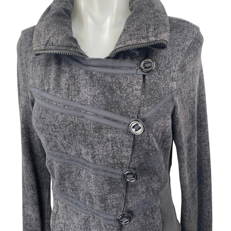 Lululemon Admiral Women's Black Army Military Long Sleeve Button Jacket Size 6
