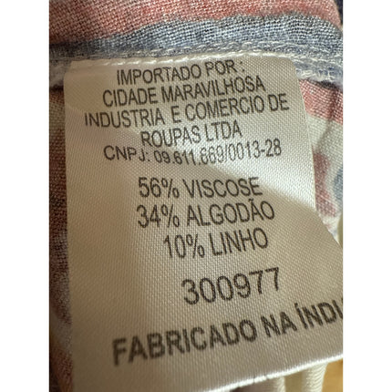 Farm Rio Multicolor Linen Floral Bandana Sleeveless Cami Tank & Shorts Set S/M