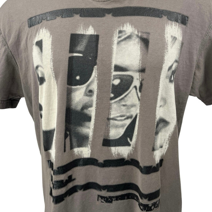 Marc Ecko Men's Brown Tan Short Sleeve Crew Neck Graphic Tee T-Shirt Top Size XL