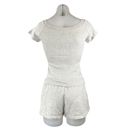 Brandy Melville Gray Cami Top T-Shirt Wide Leg Athletic Sleepwear 3 Piece Set S