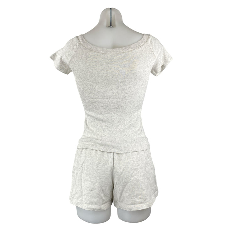 Brandy Melville Gray Cami Top T-Shirt Wide Leg Athletic Sleepwear 3 Piece Set S