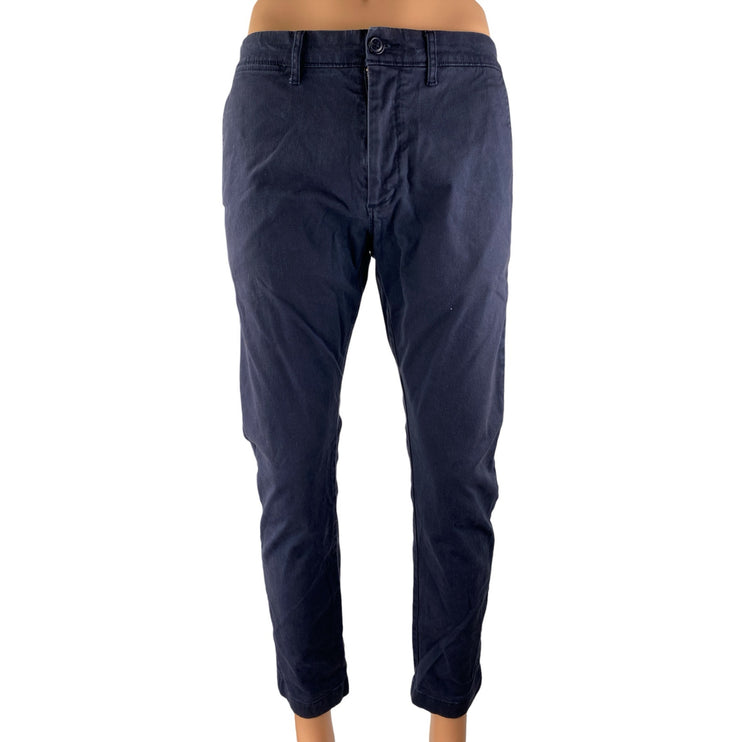 J.Crew Men's Blue Twill High Rise Straight  Khaki Chino Trouser Pants Size 31