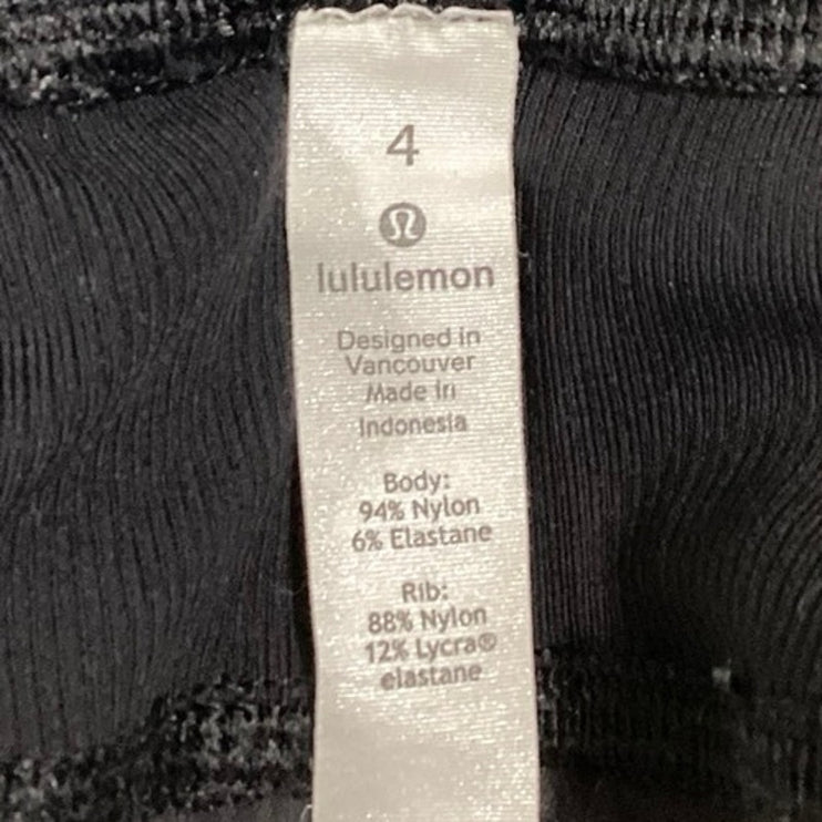 Lululemon Black High Rise Drawstring Athletic Activewear Jogger Trouser Pants 4