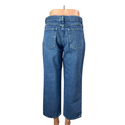 Rustler Women's Blue Medium Wash High Rise Wide Leg Baggy Denim Jeans Size 14
