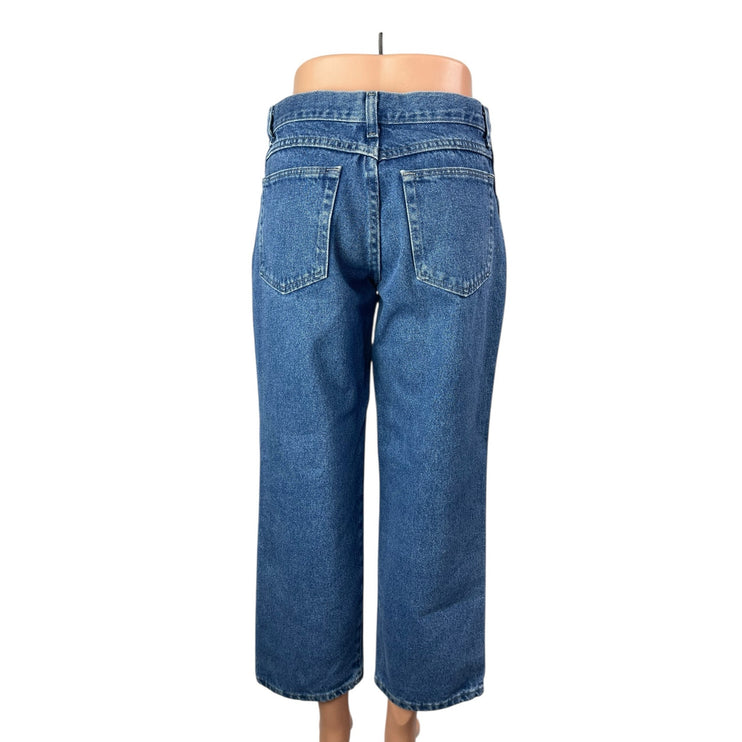 Rustler Women's Blue Medium Wash High Rise Wide Leg Baggy Denim Jeans Size 14