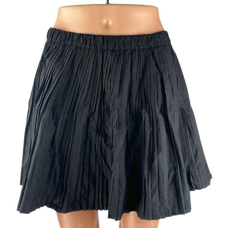 J.Crew Women's Black Pleated High Waisted Mini Flared Bubble A-Line Skirt Size S