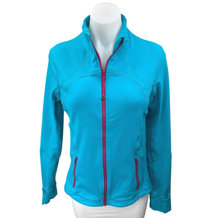 Lululemon Forme Blue Full Zip High Neck Long Sleeve Athletic Running Jacket 4