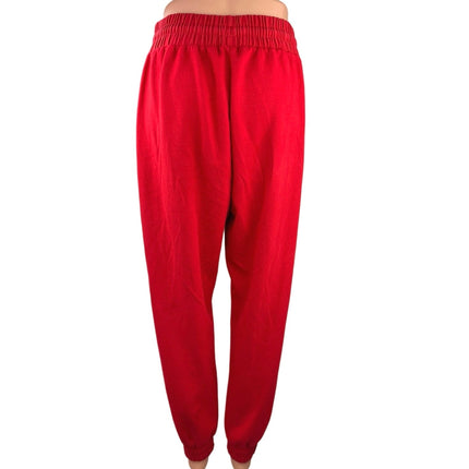 Zara Women's Red High Rise Drawstring Stretch Athletic Jogger Trouser Pants Sz M