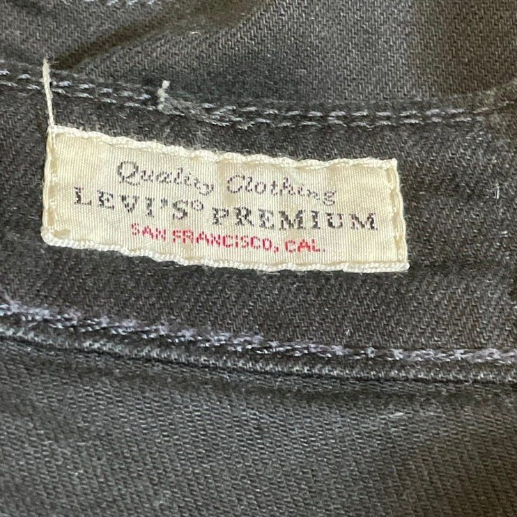 Levi's Men's 511 Black Frayed Hem Summer Jorts Bermuda Cut Off Denim Shorts 34