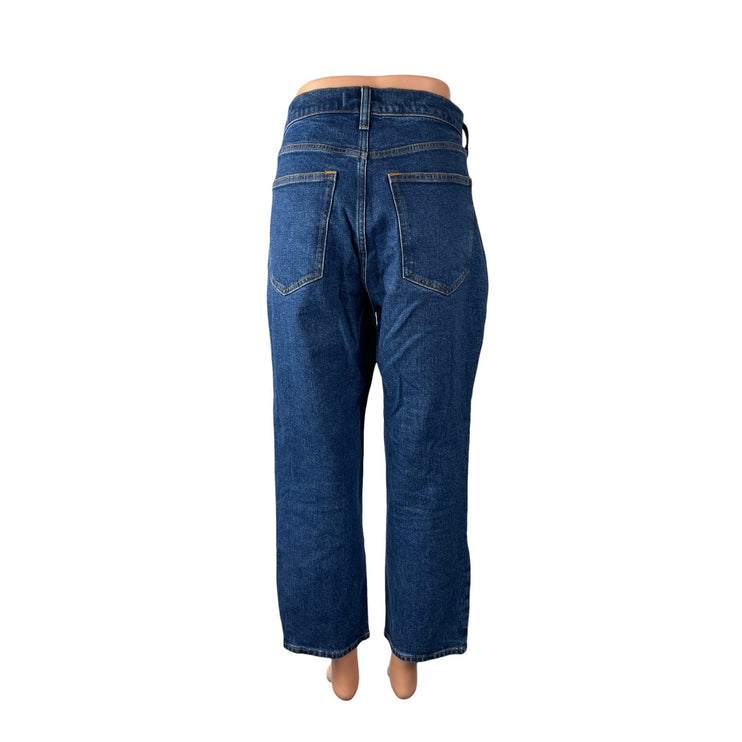 Abercrombie & Fitch The Ankle Straight Ultra High Rise Blue Denim Jeans Size 12