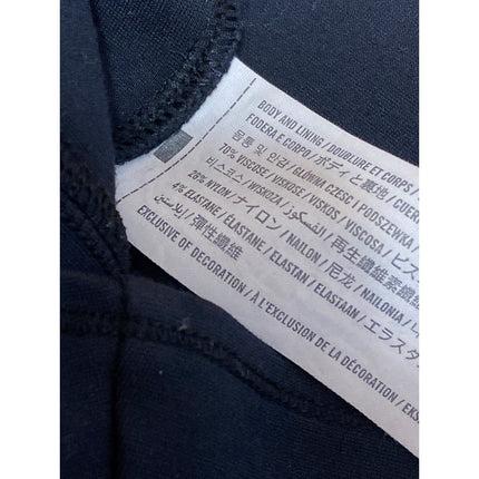 Abercrombie & Fitch Black Long Sleeve Square Neck Knit Thong Bodysuit Top Size S