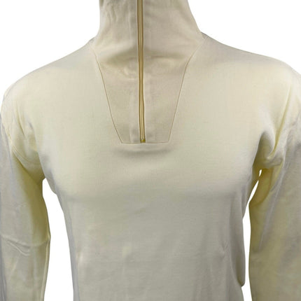 Benger Women's Yellow Long Sleeve 1/4 Zip High Neck Sweatshirt Sweater Top Sz 6