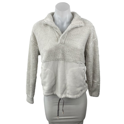 All in Motion Women's White Sherpa Fleece Yoga Athletic Activewear Sweatshirt XS