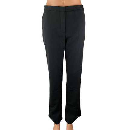 Abercrombie & Fitch Women's Black Mid Rise Straight Leg Trousers Pants Size 29