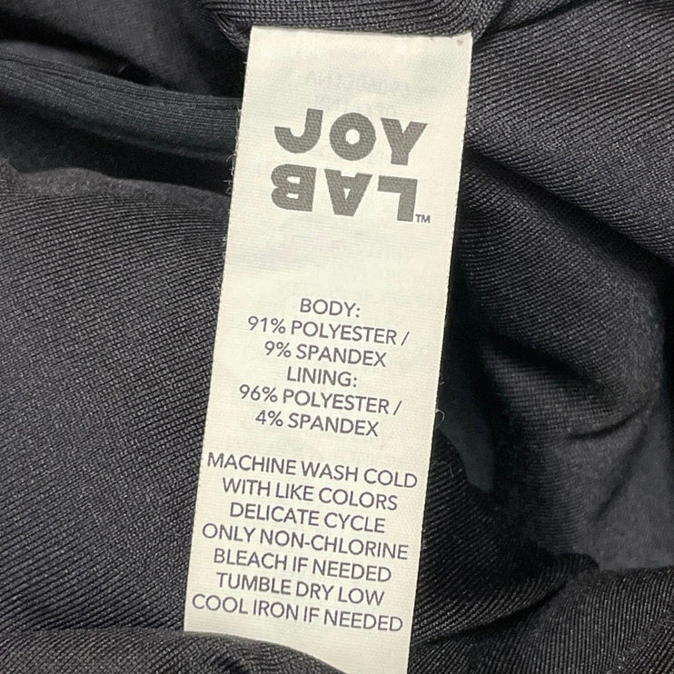 Joy Lab Women's Black Asymmetric Zip Long sleeve Moto Biker Coat Jacket Size XS