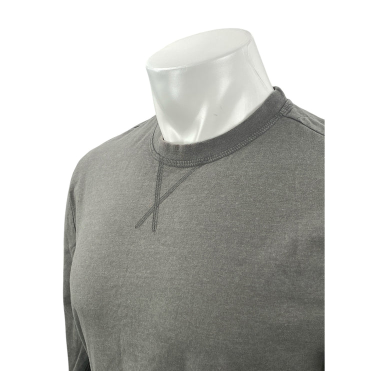 Weatherproof Mens Gray Long Sleeve Crew Neck Basic Casual T Shirt Tee Top Size M