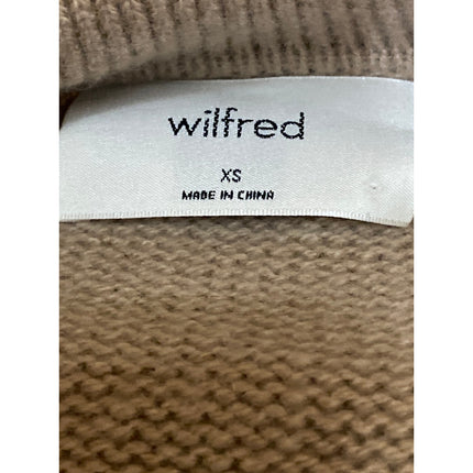 Aritzia Wilfred Luxe 100% Cashmere Clara Womens Brown Long Sleeve Sweater Top XS