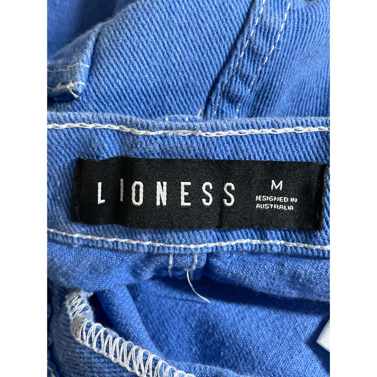 Lioness Miami Vice Women's High Rise Baggy Wide Leg Cargo Denim Jeans Pants Sz M
