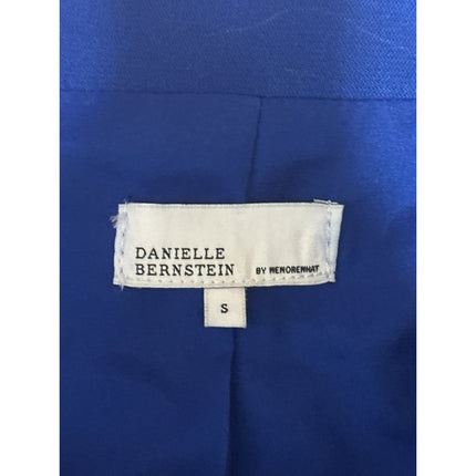 Danielle Bernstein Blue Long Sleeve Cutout Back Blazer Coat Suit Jacket Size S