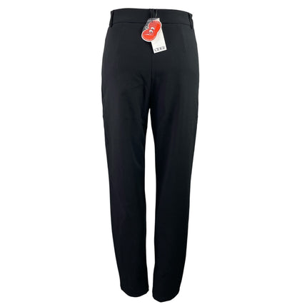 NEW Cider Women's Black Pleated High Waisted Straight Trousers Pants Size XS