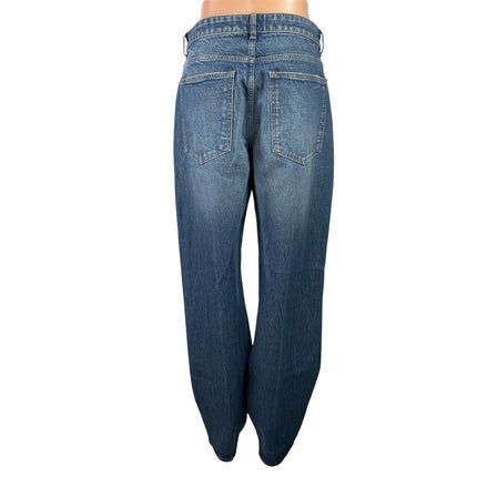 Madewell The Curvy Longline Straight Blue Medium Wash Denim Jeans Size 30T