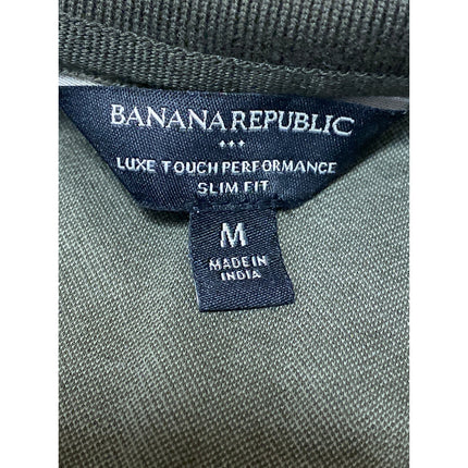 Banana Republic Luxury Touch Green Collared Short Sleeve Golf Polo Shirt Top M