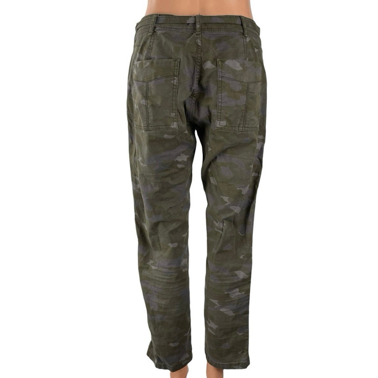 Anthropologie The Wanderer Green Camo Army Military Trousers Pants Size 28