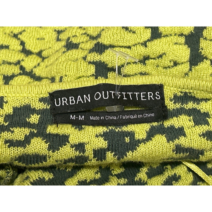 Urban Outfitters Green Black One Shoulder Sleeveless Cami Camisole Crop Top Sz M