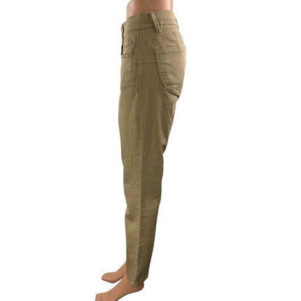 Democracy Absolution Women's Tan Khaki Straight High Rise Denim Jeans Size 4P
