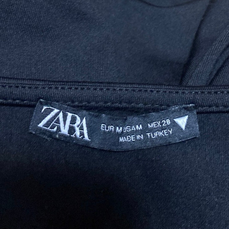 Zara Women's Black Purple Cutout Sleeveless Racerback Bodysuit Tank Top Size M