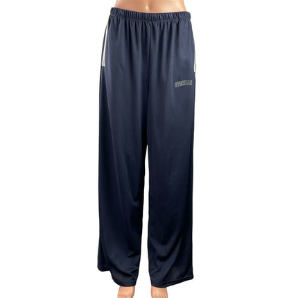 Gymshark Womens Navy Blue Mesh Straight Leg High Waisted Active Trousers Pants M