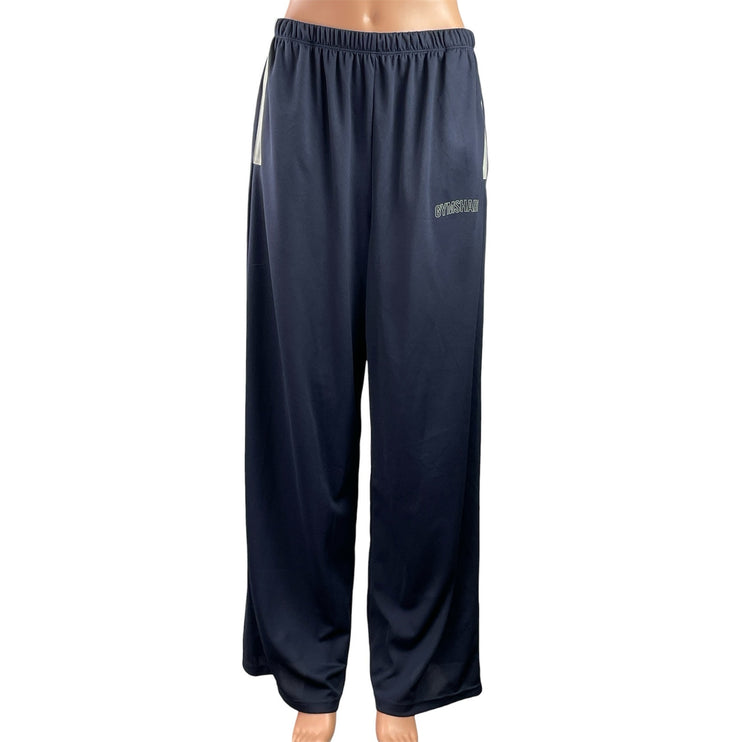 Gymshark Womens Navy Blue Mesh Straight Leg High Waisted Active Trousers Pants M