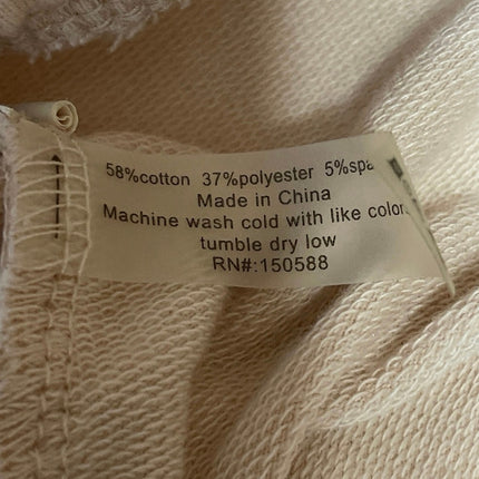 Sundays Beige Oversized Pullover Hoodie Hooded Jogger Lounge Pant Sets Size 1